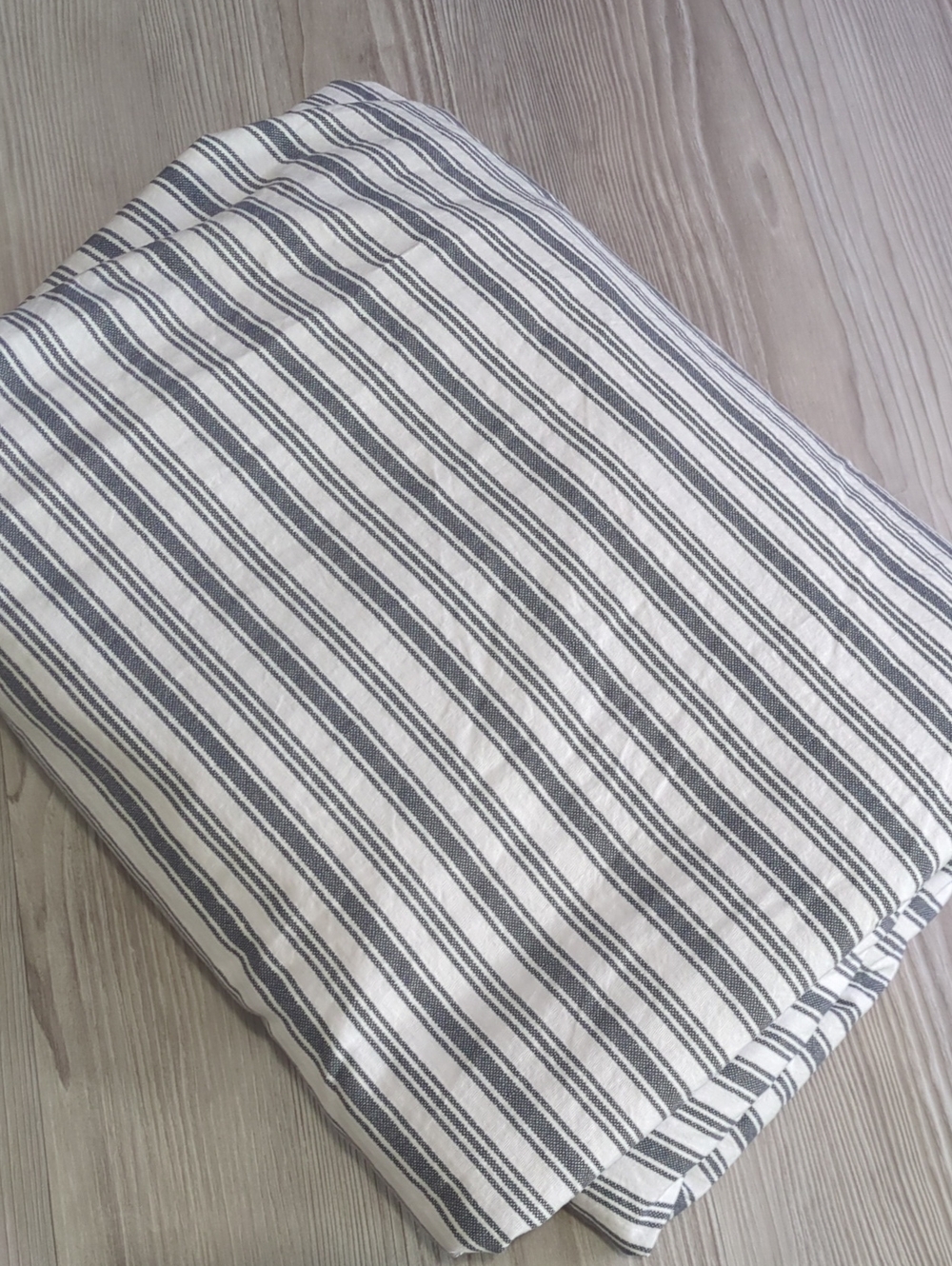 Nautica 100% Cotton Striped Duvet Cover Full Queen Blue White Coastal